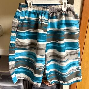 ⭐️Five $5 items for $15⭐️ Men's Blue and Gray Striped Swim Shorts